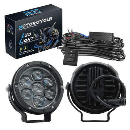 4.5 Inch LED White/Yellow Work Headlight Fog Light For Motorcycle Offroad Truck BUS ATV UTV 10-80V DC Super Bright Lamp