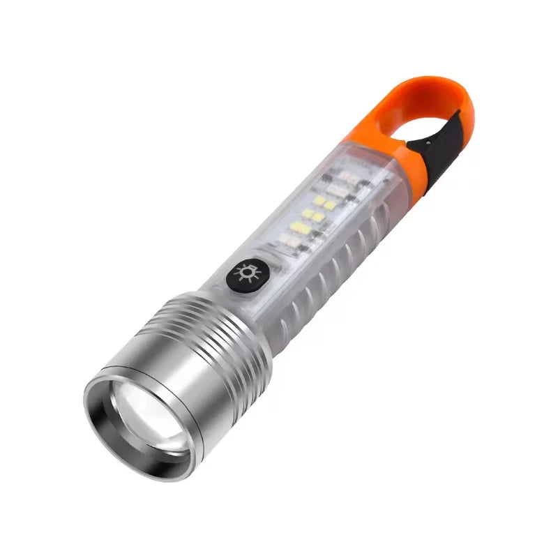 Outdoor Adventure Emergency Fishing Flashlight Long White Flashlight Work Lamp Waterproof Lantern Camping Torch With Magnetic