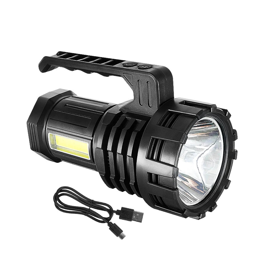 NEW Most Powerful Flashlights Rechargeable LED Torch Outdoor Emergency Camping Hiking Portable Lantern With COB YJ-C03
