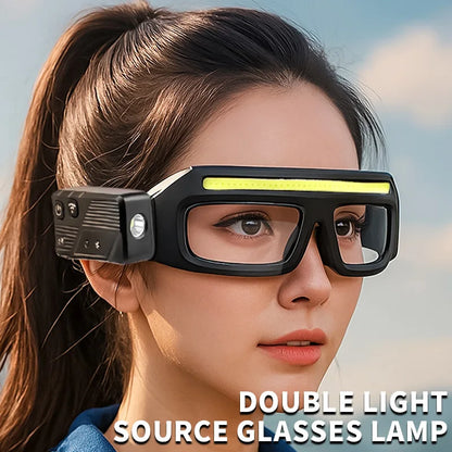 Multi Functional Goggles Wave Sensor Control, 5 Modes W/strobe, 90° Rotatable, Usb-c Rechargeable for Cycling Fishing Repair