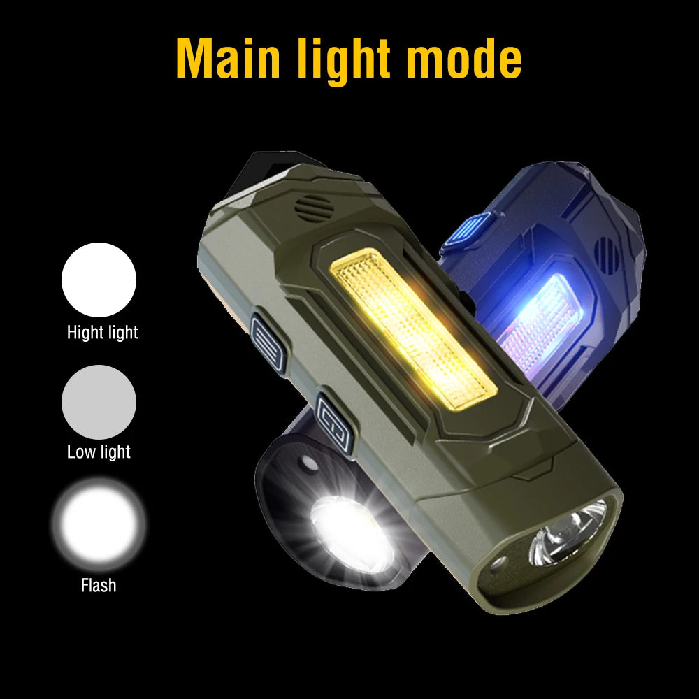Small EDC Flashlight Portable Pocket Gift Torch Light Magnet Multi-Function Flashlight with UV Light K220