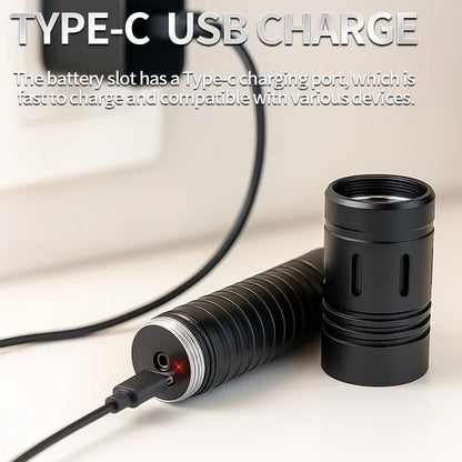 LED Professional Dive Light 100M Depth Scuba Diving Flashlight 18650 Battery Portable Ultra-Bright Flashlight