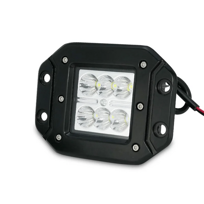LED spotlights 6500K Flush Mount LED Work Light Bar for Car Truck Offroad Pods Driving Fog Light 9V 30V 1PC