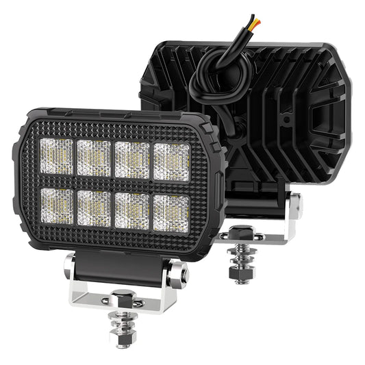 4.5 Inch Black Knight Rectangle Floodlight 9-32V Car Work Light For Jeep Truck Boat Tractor ATV Offroad 4X4 Barra LED Headlight