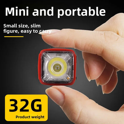 High-Brightness Portable COB Mini Headlamp Type-C Rechargeable Work Light Camping Outdoor Flashlight for Cross-Border Sales