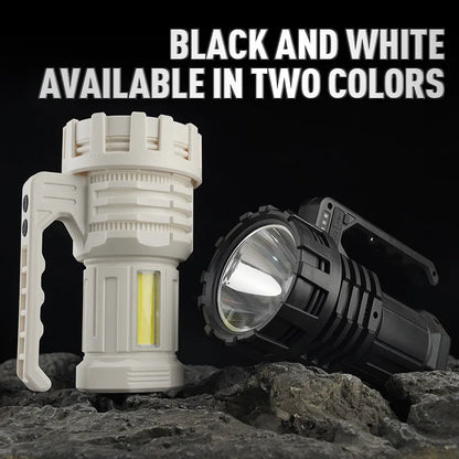 NEW Most Powerful Flashlights Rechargeable LED Torch Outdoor Emergency Camping Hiking Portable Lantern With COB YJ-C03