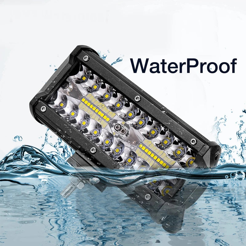 7 Inch 120W Combo Led Light Bars Spot Flood Beam for Work Driving Offroad Boat Car Tractor Truck 4x4 SUV ATV 9-30V