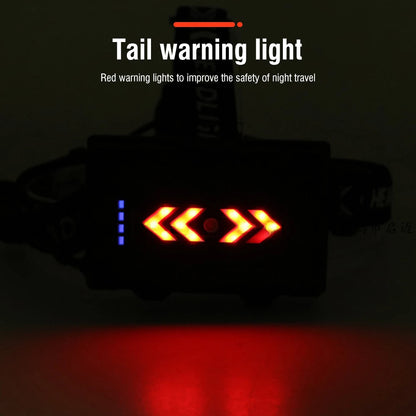 IR Sensor Zoom LED Headlamp 18650 Battery Rechargeable Headlight Waterproof Work Fishing Torch