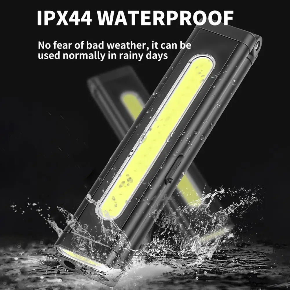 COB LED Flashlight Portable Emergency Work Light Lantern USB Rechargeable Waterproof Repair Camping Torch Lamp