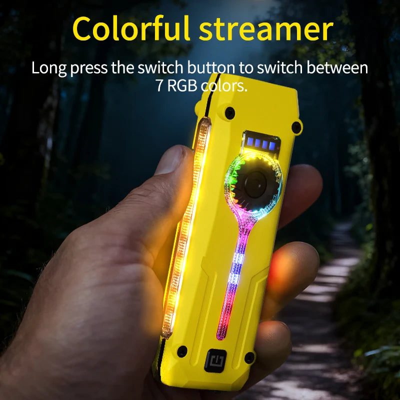 RGB Colorful Flashlight Multi-Light Outdoor Lamp with Pen Clip And Magnet - White Yellow Purple Red Strong Light Flat Lamp DTO11