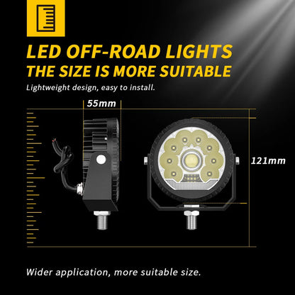 Car LED working lights spot light Wrangler 5-inch round off-road vehicle overhead light inspection lights