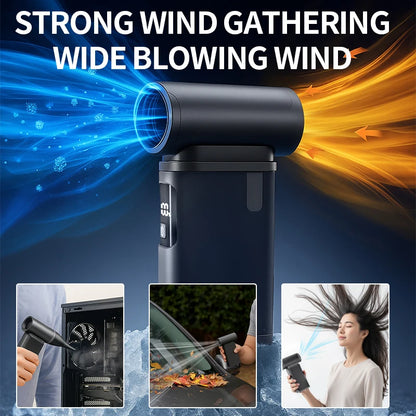 Turbo Fan New Upgrade Rechargeable Blower 990000RPM Brushless Air Blower Turbo Jet Fan Portable Dust Blower Electric Dryer