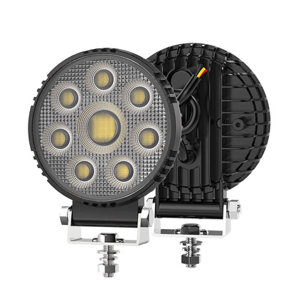 4 Inch 32 LED Circle Floodlight 9-32V 24W Car Work Light For Jeep Truck Boat Tractor ATV Offroad 4X4 Barra LED Headlight