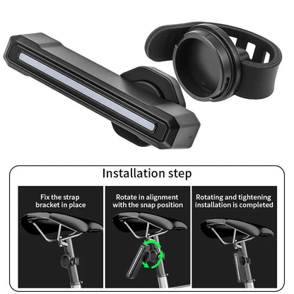 Light-Sensitive Bike Rear Light Super Bright Led Bicycle Light USB Rechargeable Seatpost Light Safety Warning Bicycle Taillight