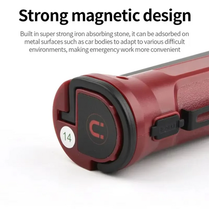 USB Rechargeable Foldable Work Light 180° Folding Flashlight With Hanging Hook For Camping Emergency Repair Spotlights