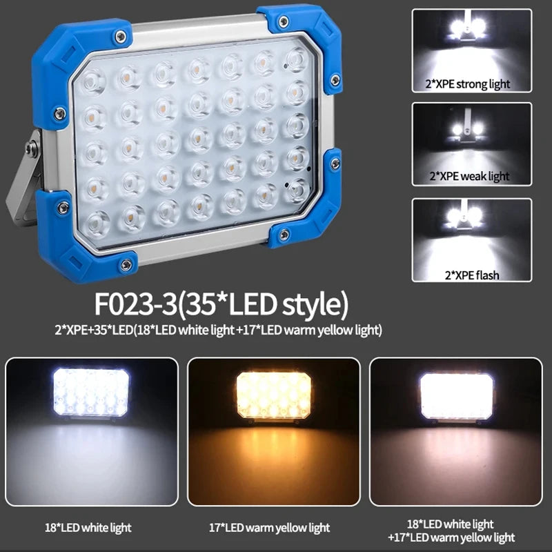 Super Bright LED Outdoor Multifunctional Portable Work Light Long Battery Life Camping Light Outdoor Camping Emergency Work Lamp