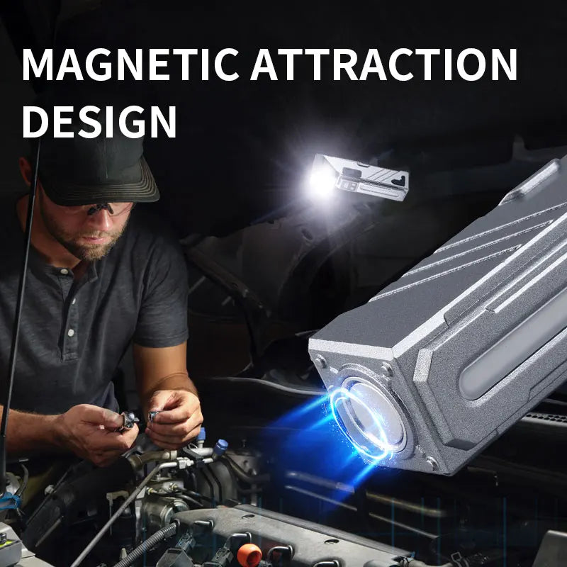 Corner multi-function flashlight colorful atmosphere light magnetic flashlight work light headlight bicycle light