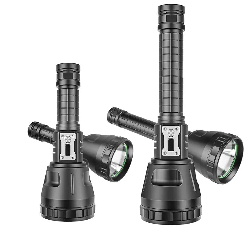 Fixed Led Flashlight XHP90 LED Flashlight With Display Large Light Cup Fixed-Focus USB-C Fa ...