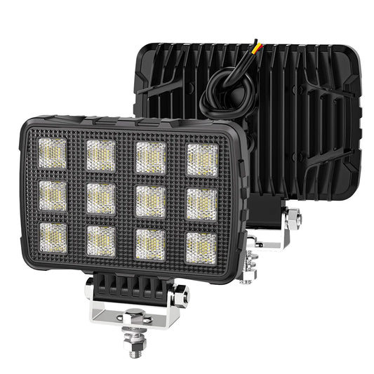 5.7 Inch Black Knight Rectangle Floodlight 9-32V Car Work Light For Jeep Truck Boat Tractor ATV Offroad 4X4 Barra LED Headlight