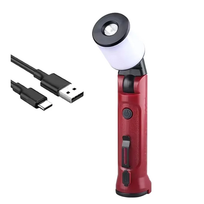 Portable Emergency Work Lights USB Rechargeable Folding Flashlight 180° Repair Spotlight Camping With Hanging Hook