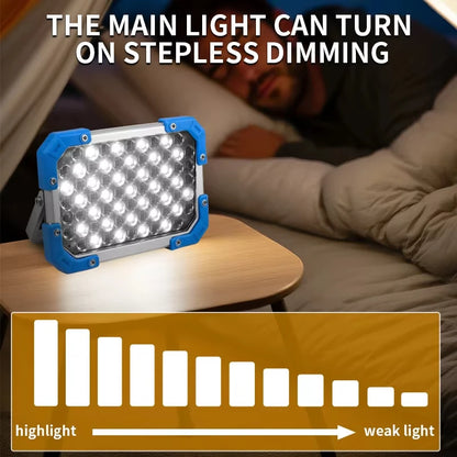 Super Bright LED Outdoor Multifunctional Portable Work Light Long Battery Life Camping Light Outdoor Camping Emergency Work Lamp