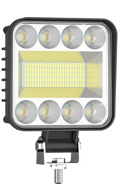 Car LED Spotlight 4 Inch Square Work Headlight Off-road Vehicle Ceiling Lamp Auxiliary Lamp for Engineering Vehicle