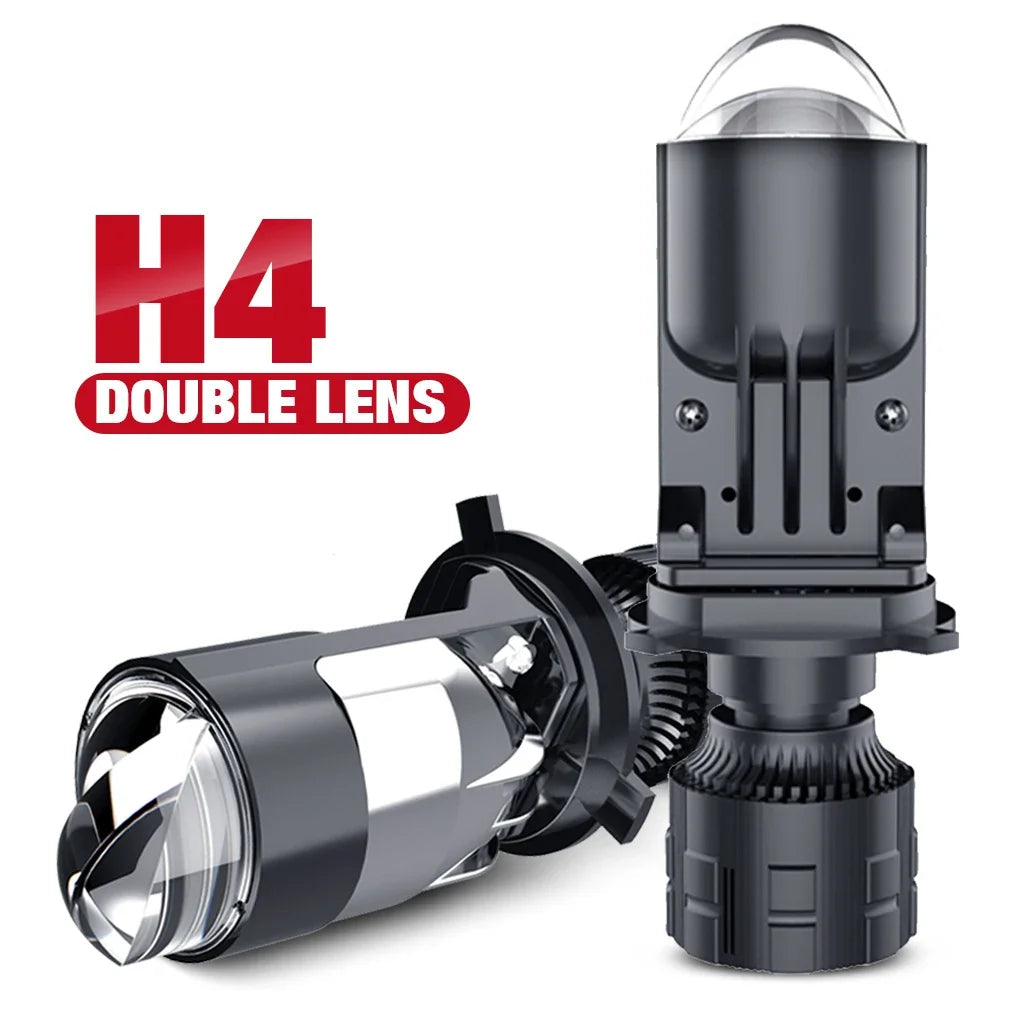 80W 18000LM Auto Lamp Mini Lens LED H4 A82 Bulbs Headlight Car Motorcycle Dual Projector Len LED Automotive Moto 12V 24V