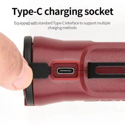 USB Rechargeable Foldable Work Light 180° Folding Flashlight With Hanging Hook For Camping Emergency Repair Spotlights