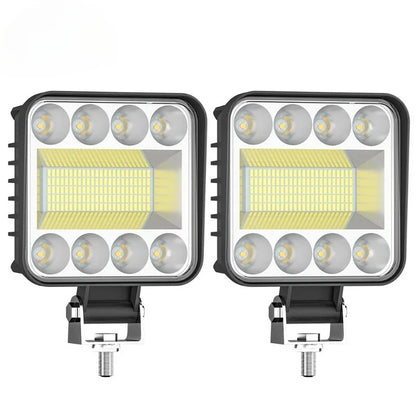 Car LED Spotlight 4 Inch Square Work Headlight Off-road Vehicle Ceiling Lamp Auxiliary Lamp for Engineering Vehicle