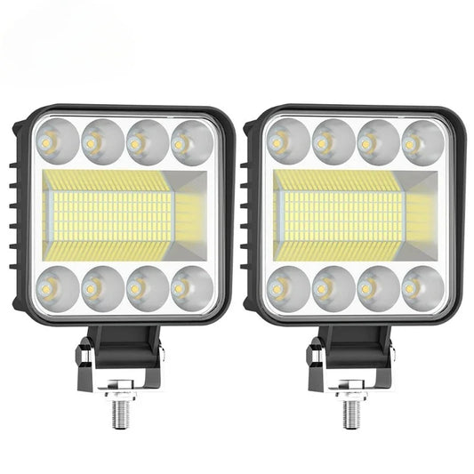 Car LED Spotlight 4 Inch Square Work Headlight Off-road Vehicle Ceiling Lamp Auxiliary Lamp for Engineering Vehicle