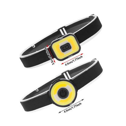 Super Bright COB LED Headlamp USB Rechargeable Headlight Built-in Lithium Battery Waterproof Portable Head Light Lamp