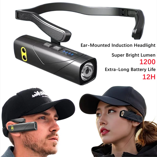 2025 New Headlight With Bright Light And Bright Outdoor Mountaineering Night Fishing Special Battery Life Extra Long Sensor Head