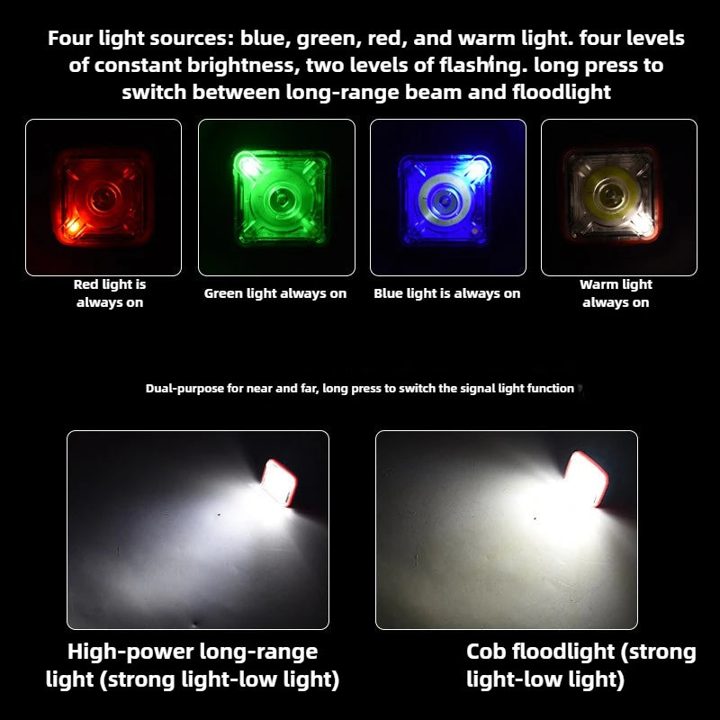 High-Brightness Portable COB Mini Headlamp Type-C Rechargeable Work Light Camping Outdoor Flashlight for Cross-Border Sales