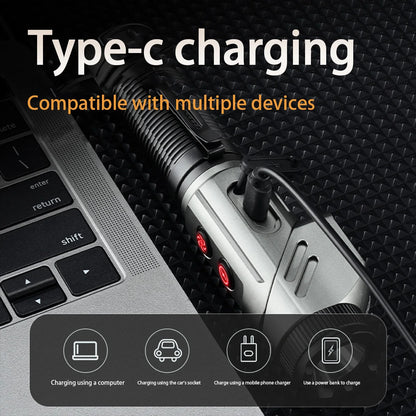 Rotatable Flashlight With Magnetic Attraction At The Bottom Suitable For outdoor Household emergency use Breaking Windows