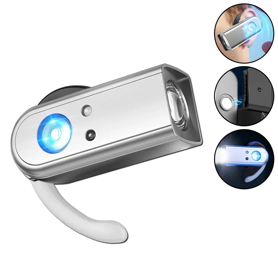 LED Lightweight Headlamp USB Rechargeable Portable Ear Headlamp Magnetic Headtorch for Night Running Fishing and Cycling