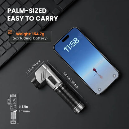 Rotatable Flashlight With Magnetic Attraction At The Bottom Suitable For outdoor Household emergency use Breaking Windows