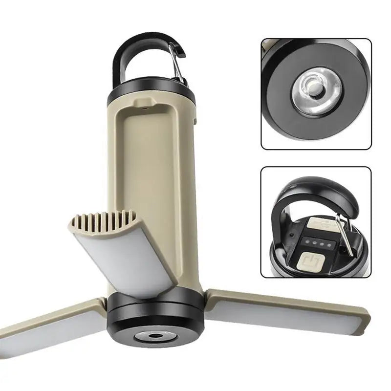 Camping Lantern USB Charging Bright Work Lamp 6 Gears Portable Foldable Camp Lights For Outdoor Activities Camping Hiking