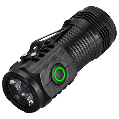 Mini LED Flashlight USB TYPE-C Rechargeable with Clip Pocket Flashlight 3 Light Modes Hat Clip Light for EDC Camping Hiking Emergency