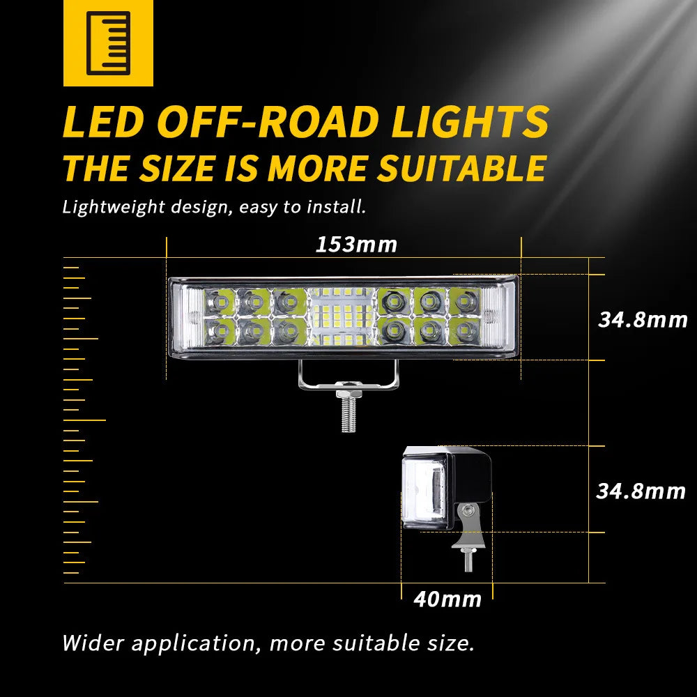 Car led working lights A font 18W daytime running lights Driving fog lights inspection light Agricultural light