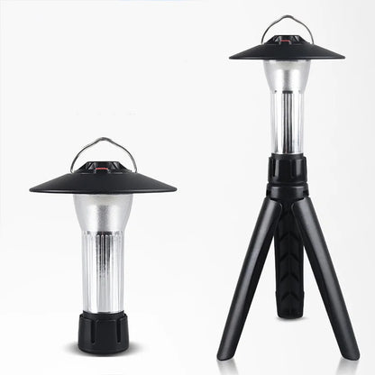 2-in-1 Portable Foldable Camping Lamp Stand Lantern Hanger Table Rack for Outdoor Activities HW777
