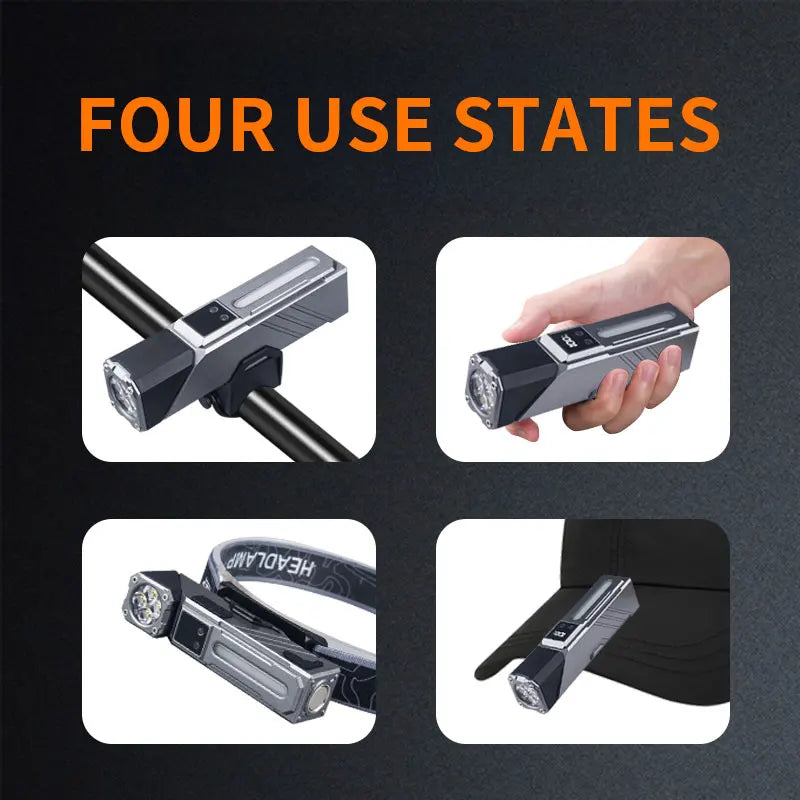 Corner multi-function flashlight colorful atmosphere light magnetic flashlight work light headlight bicycle light