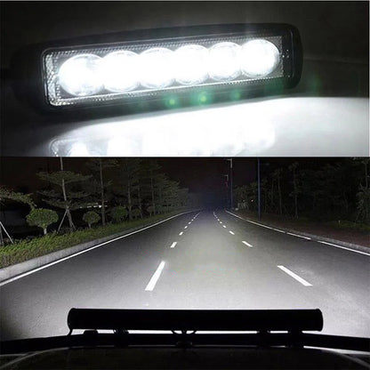 6 LED 18W Car LED Work Light High Brightness Spotlight Offroad Automobile Truck Driving Headlight Fog Lamp 12V