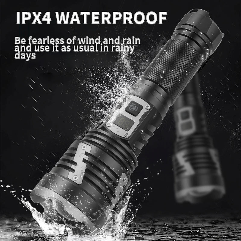 XHP360 Ultra Powerful Flashlight LED Work Light Rechargeable LED Lamp Waterproof Torch Outdoor Lights For Camping