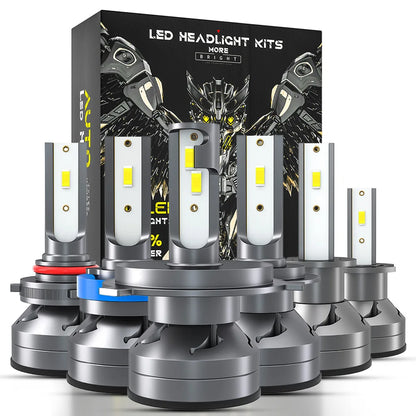 Ice Bulb Fog Light, LED Headlight, 12000LM CSP Chip, H7, H1, H11, H8, H3, 9005, 9006, H4, 60W, 6000K, Bullvision