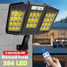 LED COB Outdoor Solar Lights Remote Control Ground Insertion Landscape Garden Lawn Light Motion Sensor Street Wall Lamp HS V97