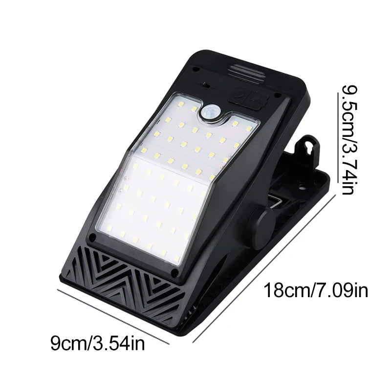 LED Solar Clip Light Com Sensor De Movimento Lmpermeável Luzes Do Jardim Ao Ar Livre Camping Lamp  Street Landscape Wall Decorat