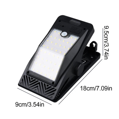 LED Solar Clip Light Com Sensor De Movimento Lmpermeável Luzes Do Jardim Ao Ar Livre Camping Lamp  Street Landscape Wall Decorat