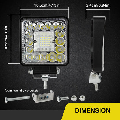 Barra de luz LED de trabajo de 123 W, foco de conducción, lámpara antiniebla para Jeep, camión, barco, coche, tractor, SUV, ATV, Barra 4X4, faro LED de 10 V, 60 V