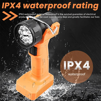 9LED work light 4000mAh Type-C USB charging with hook can be rotated 90° car repair emergency light handheld flashlig