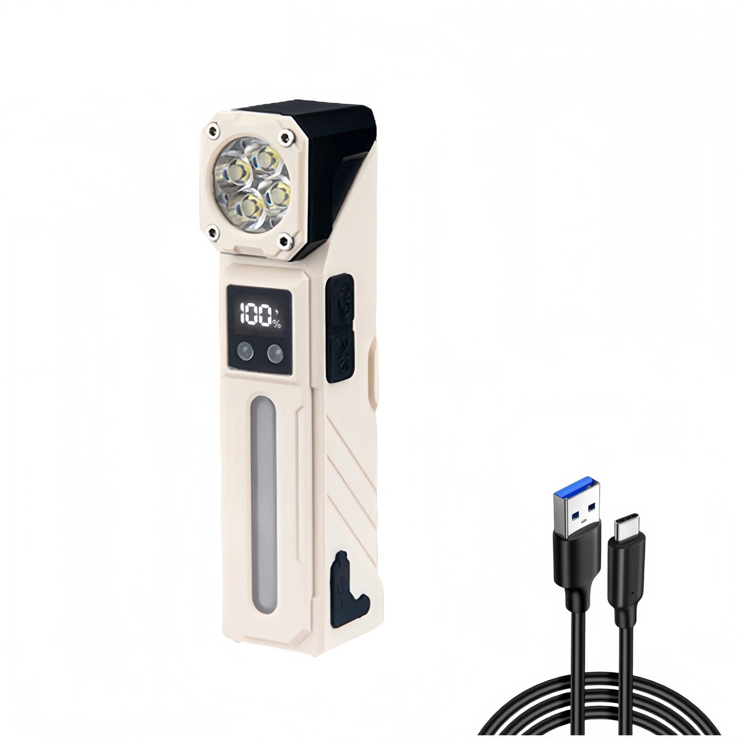 Corner multi-function flashlight colorful atmosphere light magnetic flashlight work light headlight bicycle light